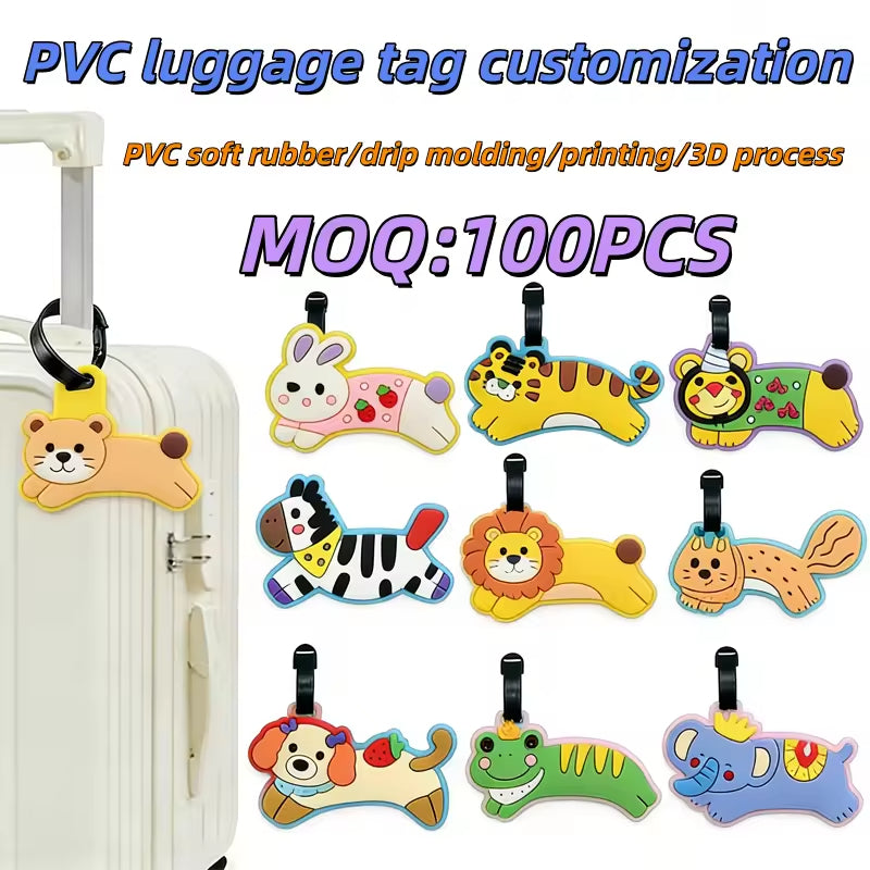 Custom 3D PVC Luggage Labels