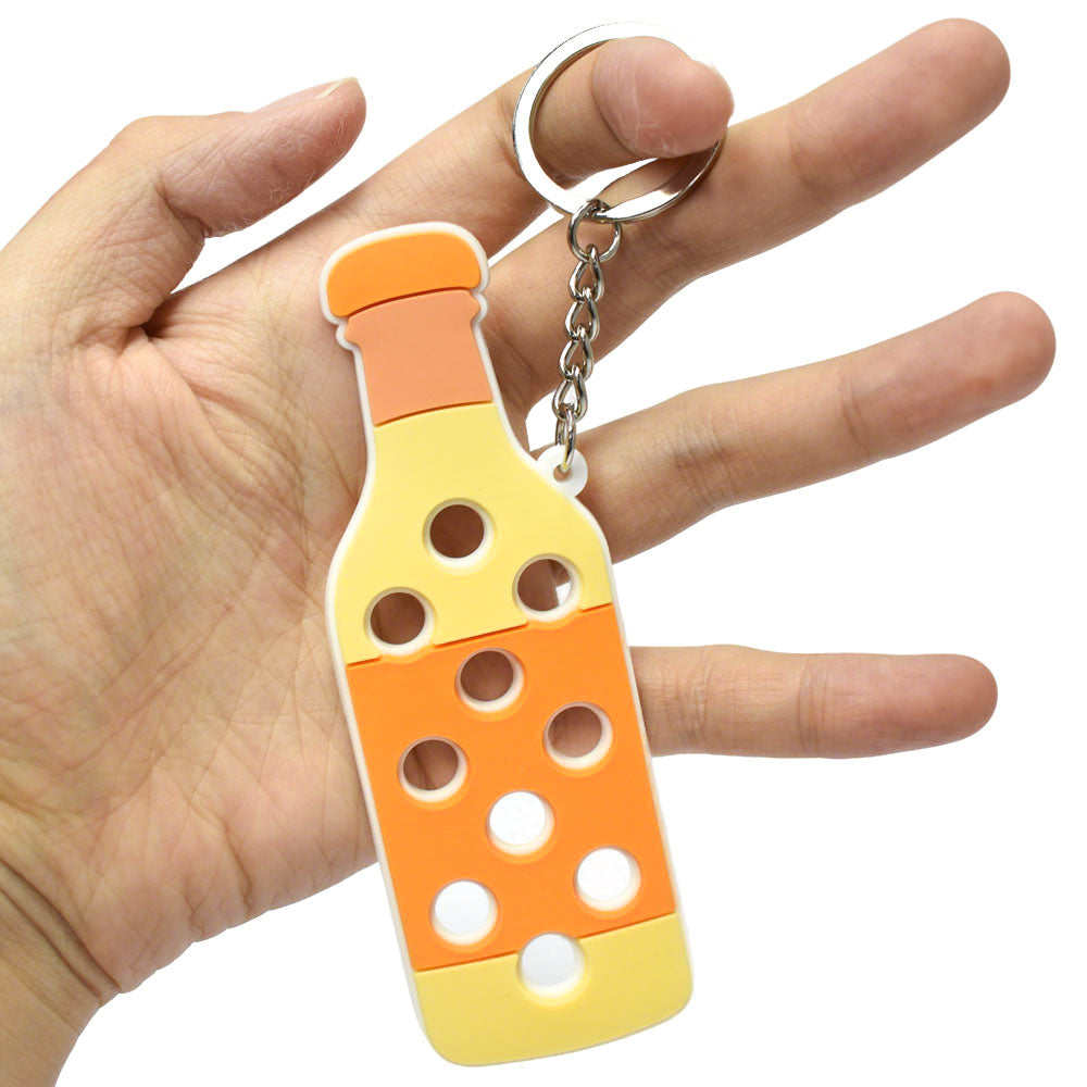Cute Water Bottle Keyrings Bundle ([6] Pcs) | Soft Rubber Charms additional detail image for bags and keys