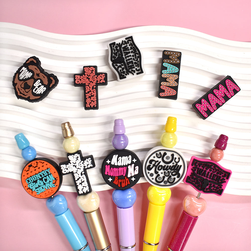 Wholesale DIY Pen Topper Beads - Colorful PVC & Silicone Charms Bundle for Personalized Pens main product image for DIY pens and crafts