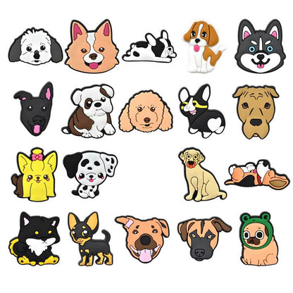 20-Piece Cartoon Animal Clog Charm Set