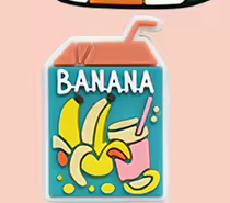 Banana snack bag PVC phone case charm