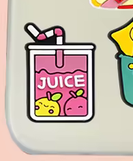 Juice box PVC phone case charm