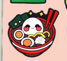 Ramen bowl PVC phone case charm