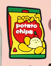 Red potato chips PVC phone case charm