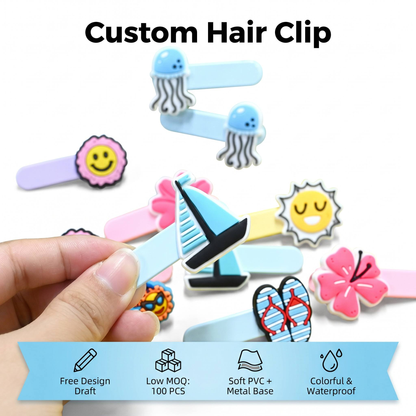 Cartoon PVC snap hair clip product detail