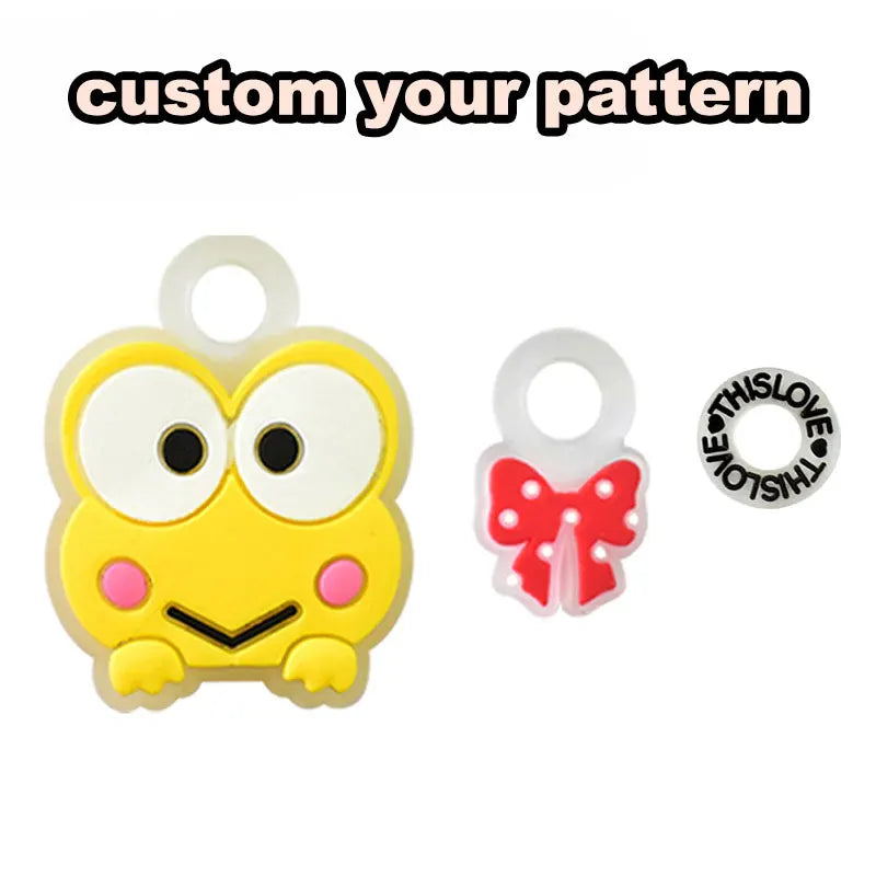 PVC butterfly hair tie charm accessory view