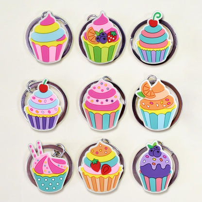 Colorful cake PVC keychain
