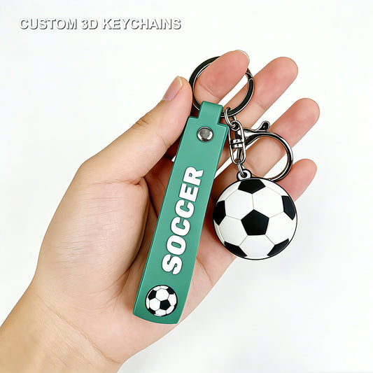 Custom 3D Keychains with clear product label