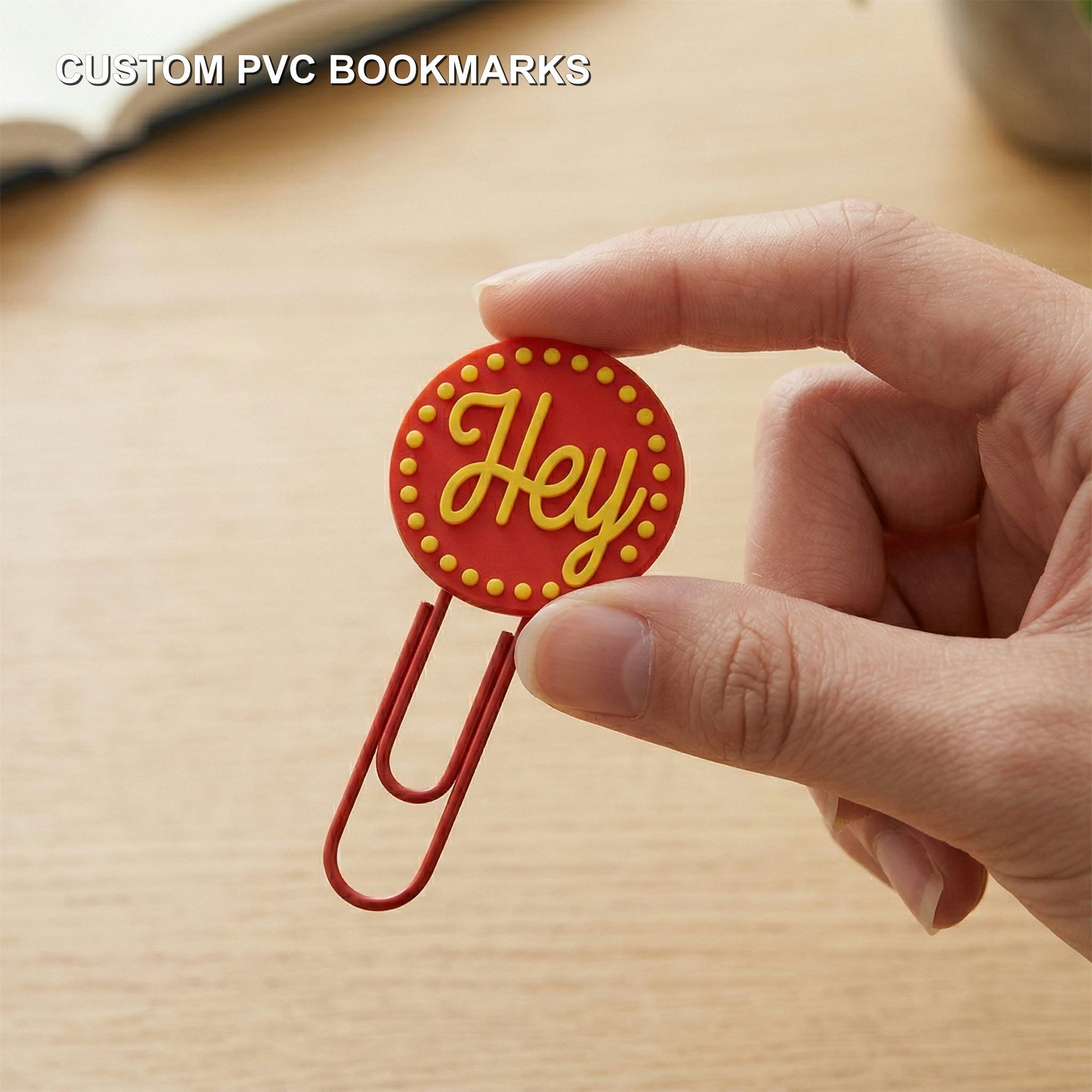 Custom PVC Bookmarks with clear product label