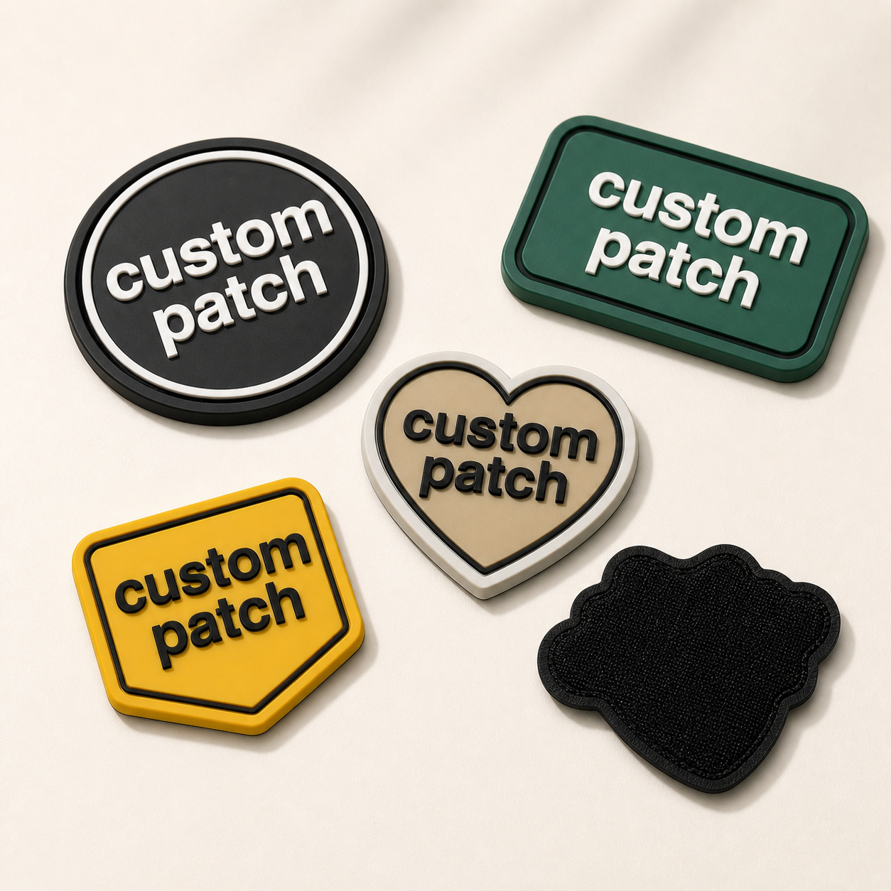 Premium hero image for custom PVC rubber patches