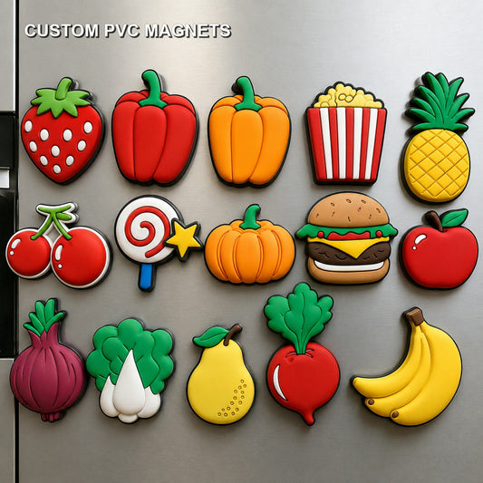 Custom PVC Refrigerator Magnets with clear product label