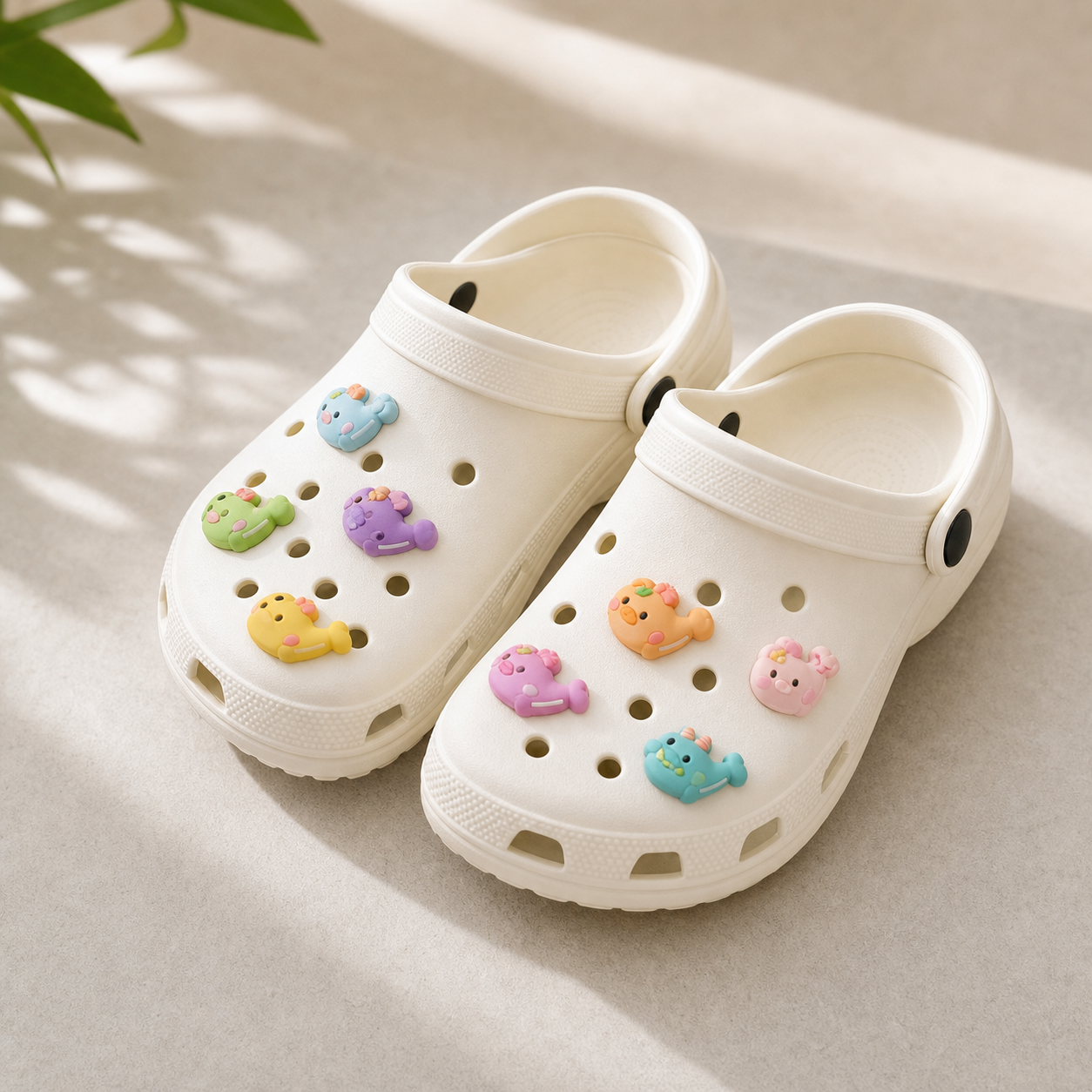 Square premium hero image for custom 3D PVC shoe charms