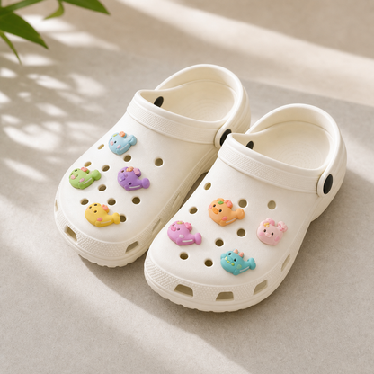 Square premium hero image for custom 3D PVC shoe charms