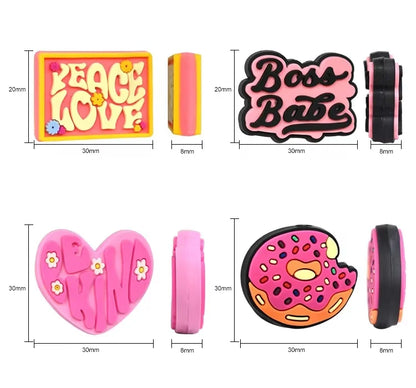 Kawaii cartoon beaded pendant pocket mirror detail