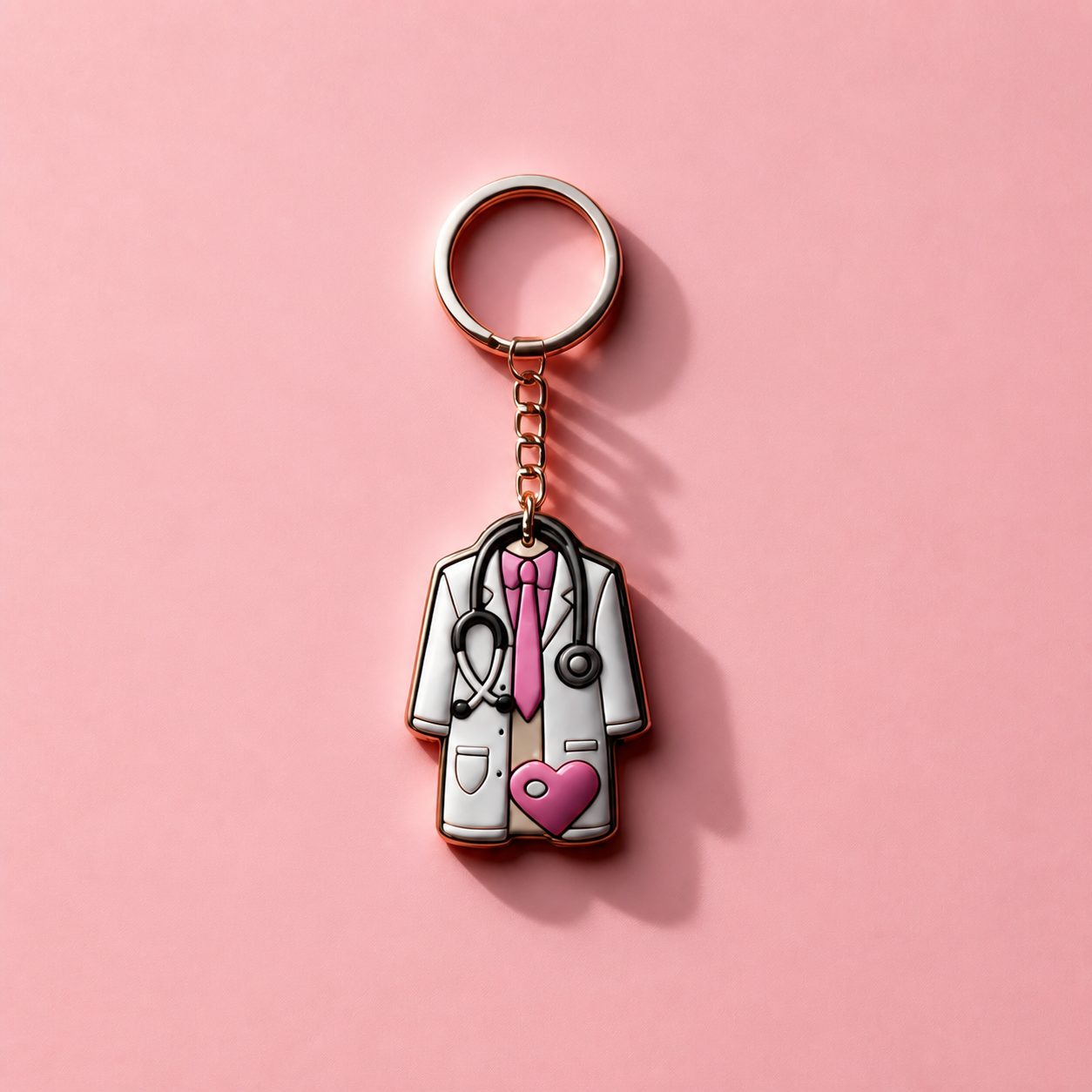 Medical PVC keychain Doctor Coat