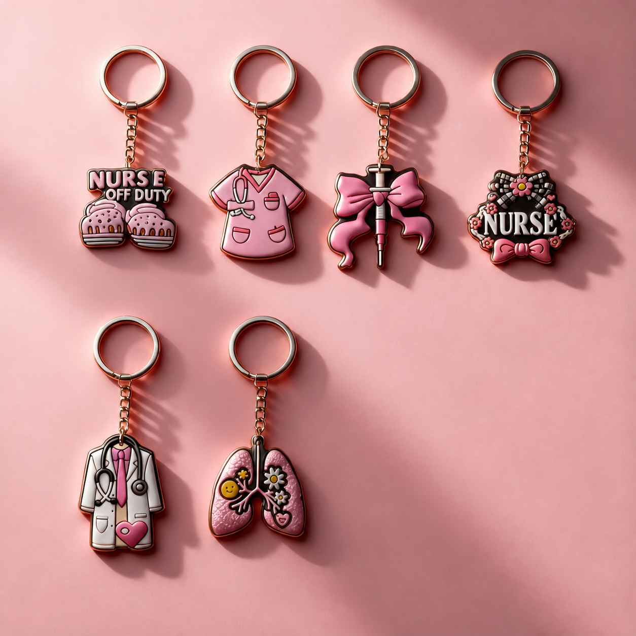 Cute medical PVC keychain charms