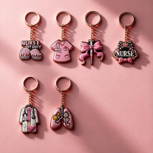 Cute medical PVC keychain charms