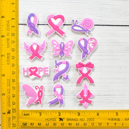 Pink ribbon PVC pen topper