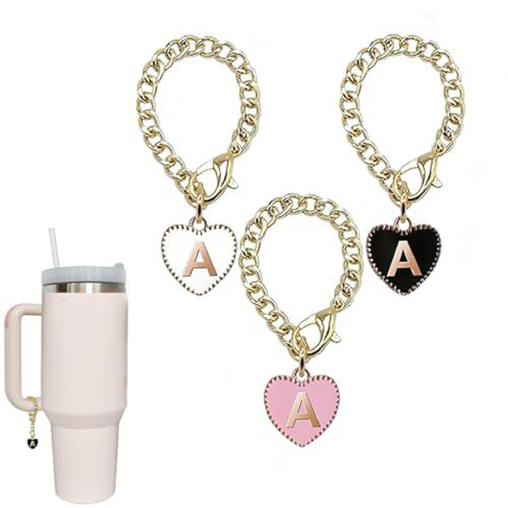 Stainless steel initial letter A pendant charm