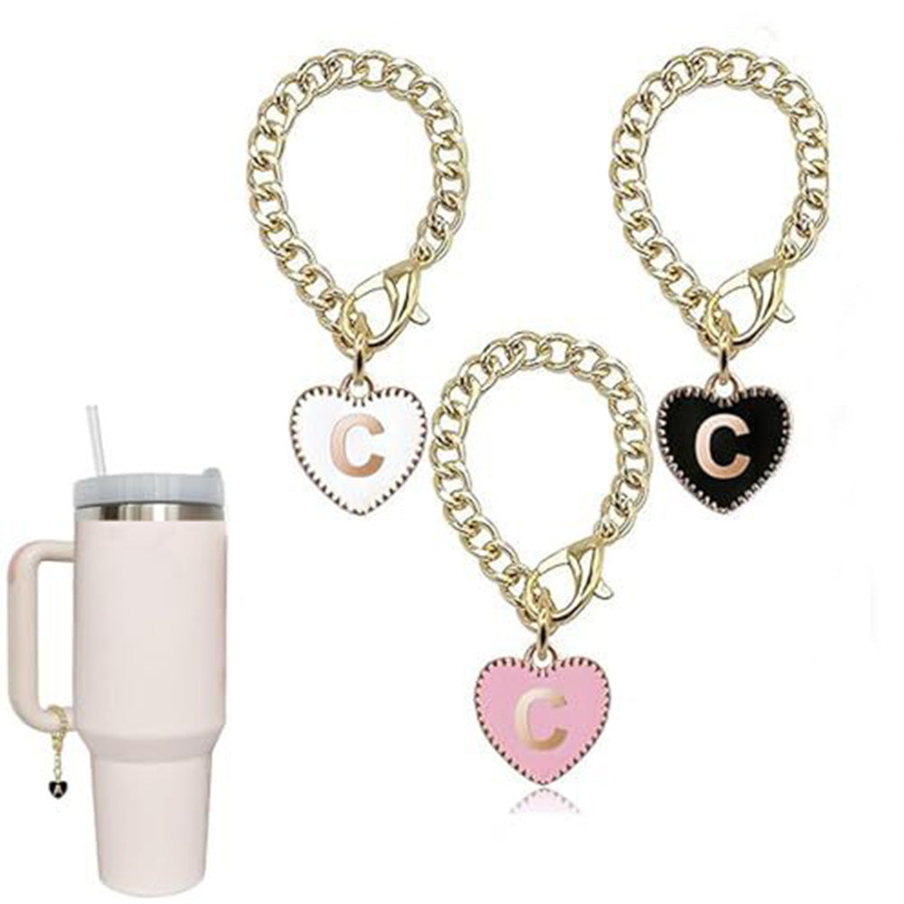 Stainless steel initial letter C pendant charm