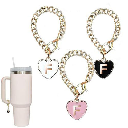 Stainless steel initial letter F pendant charm