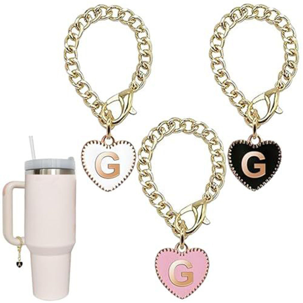 Stainless steel initial letter G pendant charm