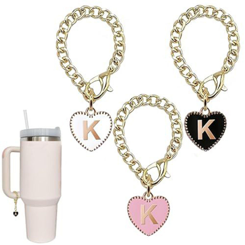 Stainless steel initial letter K pendant charm