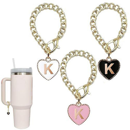 Stainless steel initial letter K pendant charm