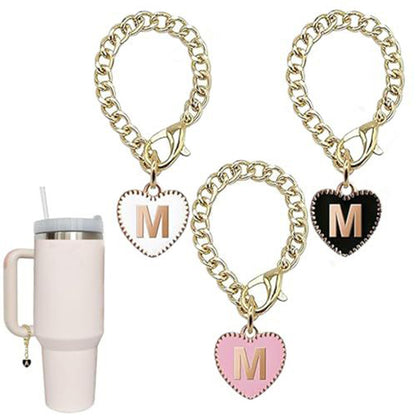 Stainless steel initial letter M pendant charm