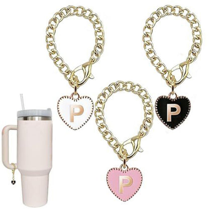 Stainless steel initial letter P pendant charm