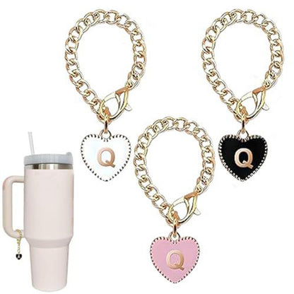 Stainless steel initial letter Q pendant charm