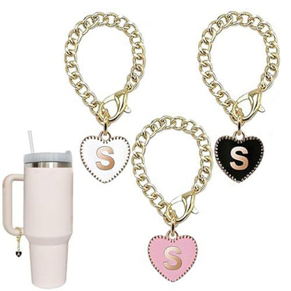 Stainless steel initial letter S pendant charm