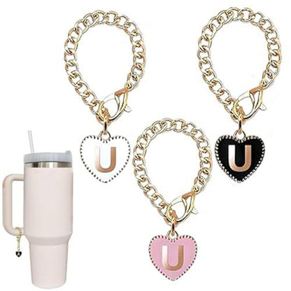 Stainless steel initial letter U pendant charm