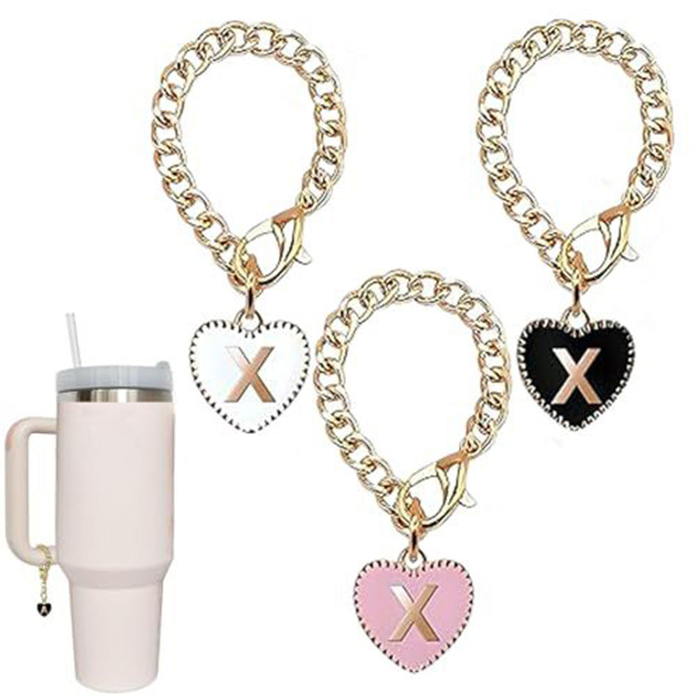 Stainless steel initial letter X pendant charm