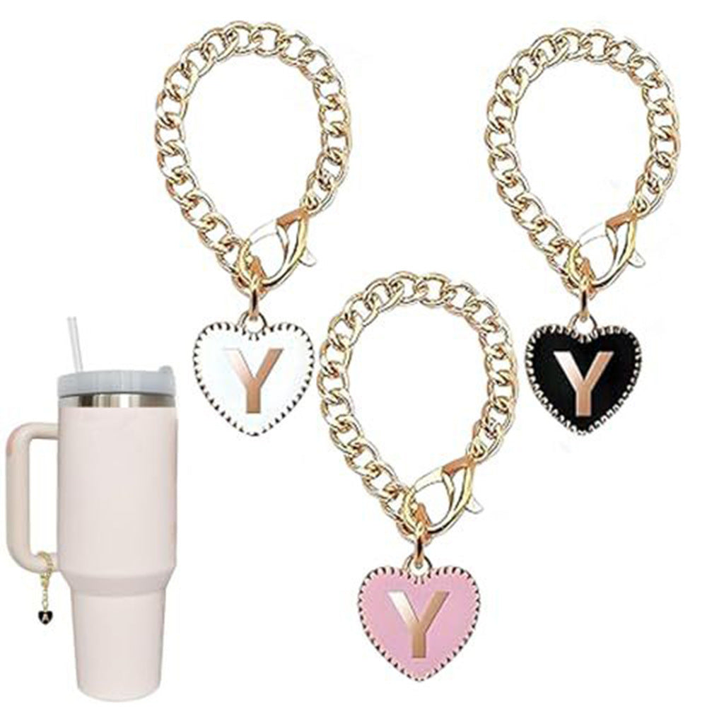 Stainless steel initial letter Y pendant charm
