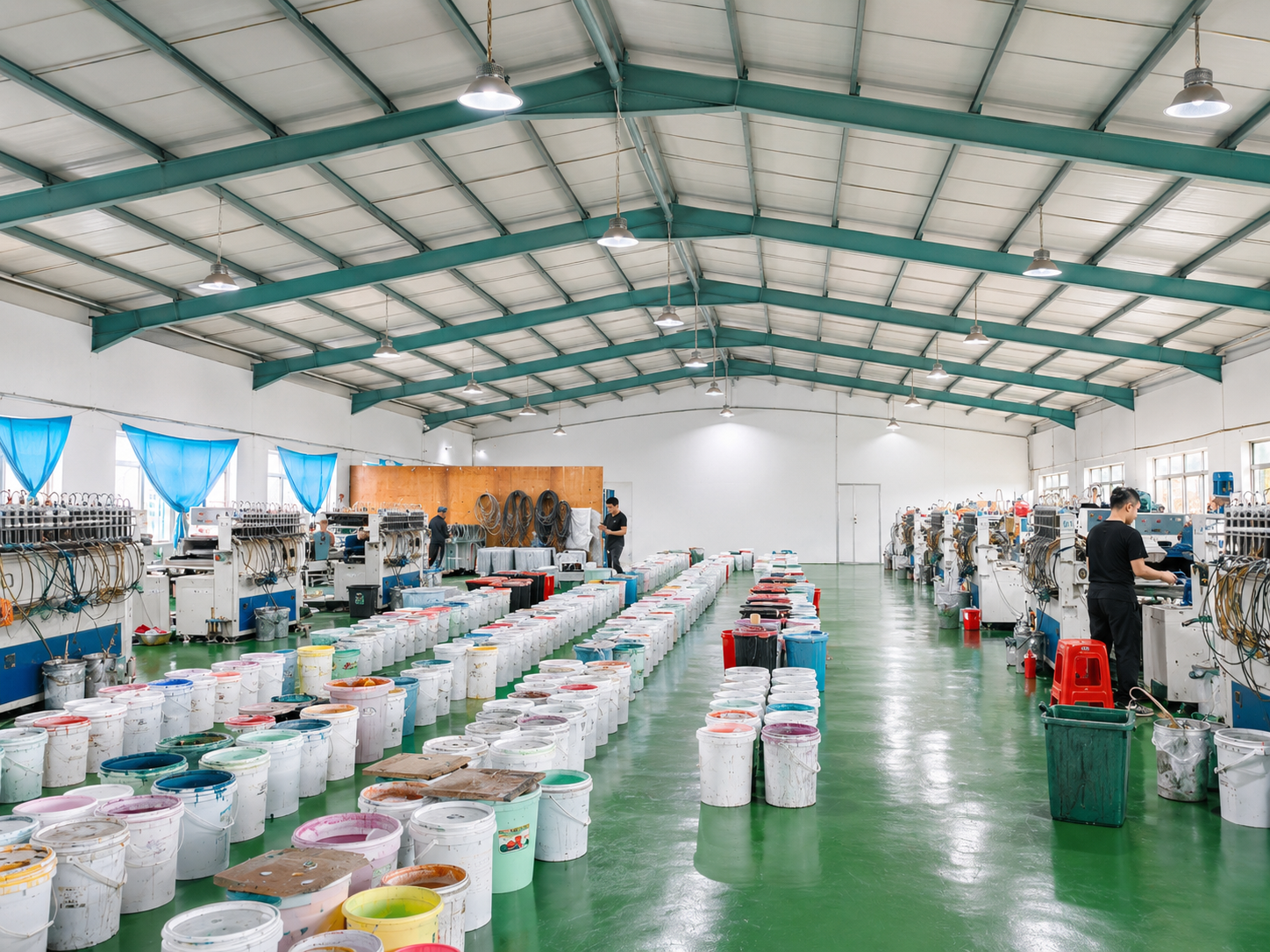 Xiaoyeah factory floor and color materials